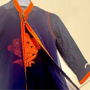 4pc floor touch kameez set